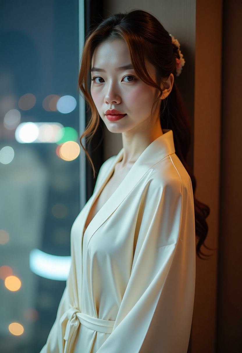 城南支行夜景与回家的路灯